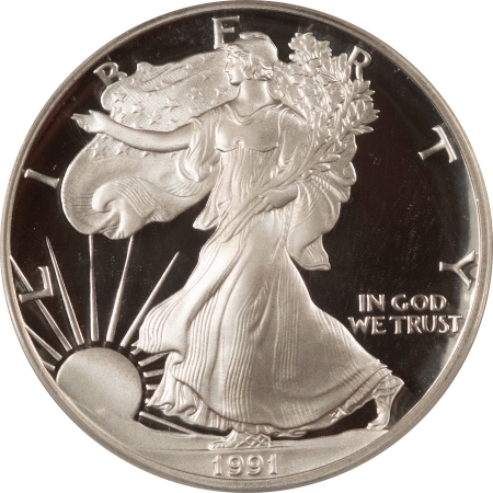 American Silver Eagles 1991-S PROOF $1 AMERICAN SILVER EAGLE – ANACS PR-70 DCAM