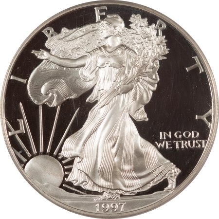 American Silver Eagles 1997-P PROOF $1 AMERICAN SILVER EAGLE – PCGS PR-70 DCAM