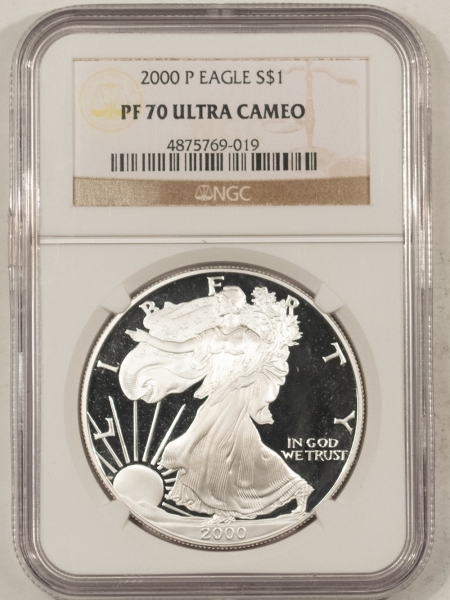 American Silver Eagles 2000-P PROOF $1 AMERICAN SILVER EAGLE – NGC PF-70 ULTRA CAMEO!