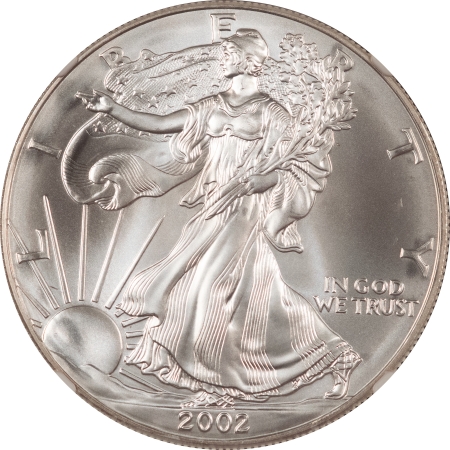 American Silver Eagles 2002 $1 AMERICAN SILVER EAGLE – NGC MS-70