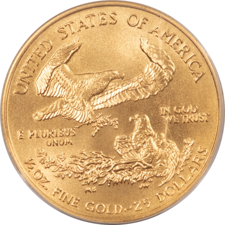 American Gold Eagles, Buffaloes, & Liberty Series 2004 $25 1/2 OZ AMERICAN GOLD EAGLE – PCGS MS-69, VIRTUALLY PERFECT!