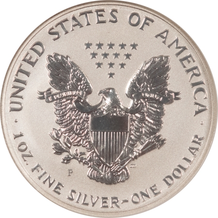 American Silver Eagles 2006-P $1 REVERSE PROOF AMERICAN SILVER EAGLE – NGC PF-70 20TH ANNIVERSARY LABEL