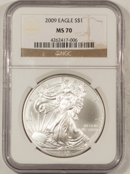 American Silver Eagles 2009 $1 AMERICAN SILVER EAGLE – NGC MS-70