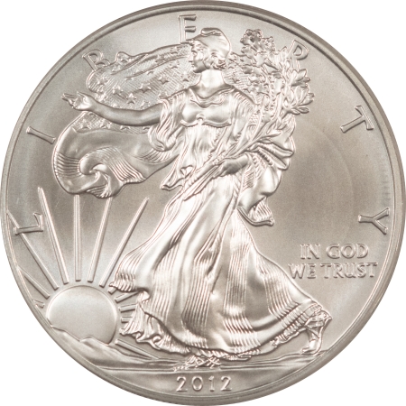 American Silver Eagles 2012-W $1 AMERICAN BURNISHED SILVER EAGLE, 1 OZ – PCGS SP-70, CLEVELAND SIGNED!