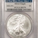 American Silver Eagles 2013-W PROOF $1 AMERICAN SILVER EAGLE, 1 OZ – PCGS PR-70 DCAM