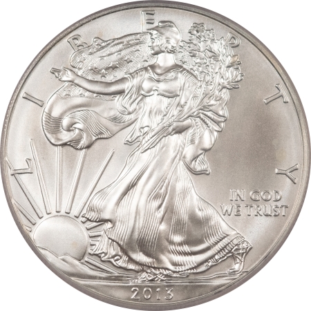 American Silver Eagles 2013-(W) $1 AMERICAN SILVER EAGLE, 1 OZ – PCGS MS-70, WEST POINT LABEL