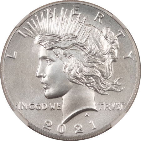 New Certified Coins 2021 PEACE DOLLAR, HIGH RELIEF – NGC MS-70