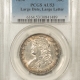 Early Halves 1836 CAPPED BUST HALF DOLLAR LETTERED EDGE PCGS AU-50 2 PIECE RATTLER FLASHY, PQ