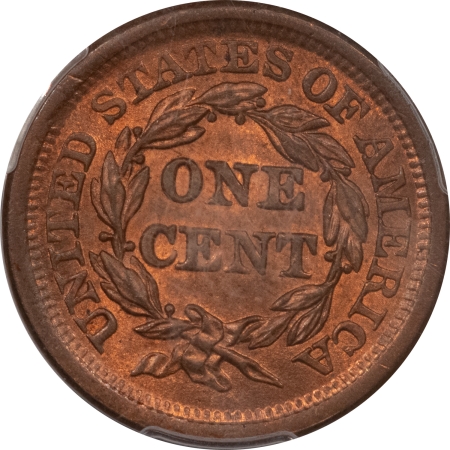 Braided Hair Large Cents 1853 BRAIDED HAIR LARGE CENT – PCGS MS-64+ RB, PREMIUM QUALITY++ & CAC APPROVED!