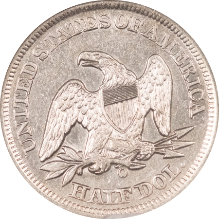 Liberty Seated Halves 1856-O SEATED LIBERTY HALF DOLLAR – SS REPUBLIC BLUE LABEL, NGC SHIPWRECK EFFECT