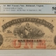 Confederate Notes 1862 TEN DOLLARS RICHMOND, VA, VIRGINIA TREASURY NOTE CR-VA-8 PCGS AU-50, BRIGHT