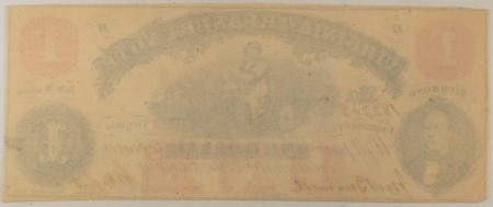 Confederate Notes 1862 ONE DOLLAR RICHMOND, VA, VIRGINIA TREASURY NOTE, CR-VA-17 PCGS AU-50 PPQ!