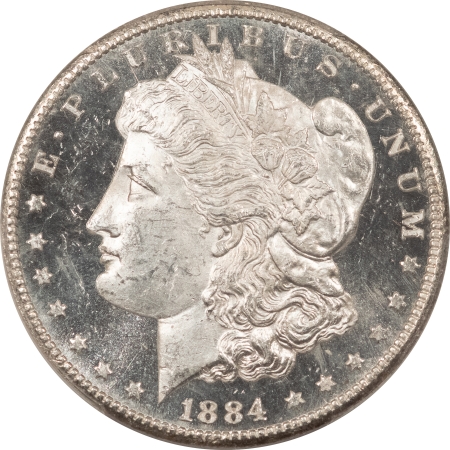 CAC Approved Coins 1884-CC MORGAN DOLLAR – PCGS MS-64 DMPL, INTENSE BLACK, PQ & CAC APPROVED!