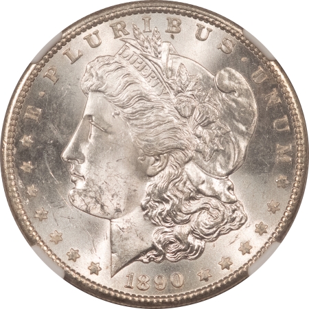 Morgan Dollars 1890-S MORGAN DOLLAR – NGC MS-62, WHITE!