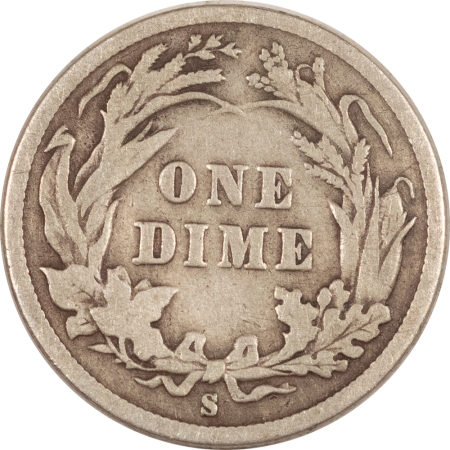 Barber Dimes 1896-S BARBER DIME, PLEASING CIRCULATED EXAMPLE!