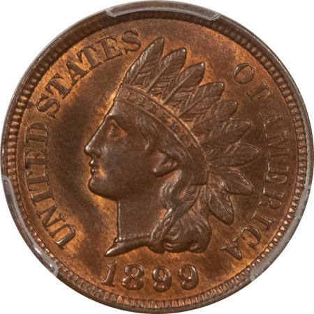 Indian 1899 INDIAN CENT – PCGS MS-64 RB, ORIGINAL LUSTER!