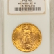 $20 1911 $20 ST GAUDENS GOLD – PCGS MS-61, LOWER MINTAGE DATE!