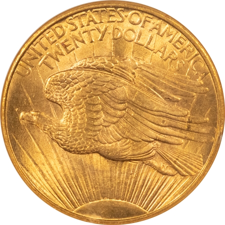 $20 1908 $20 ST GAUDENS GOLD, NO MOTTO – NGC MS-64, OLD FATTIE HOLDER!