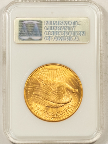 $20 1908 $20 ST GAUDENS GOLD, NO MOTTO – NGC MS-64, OLD FATTIE HOLDER!