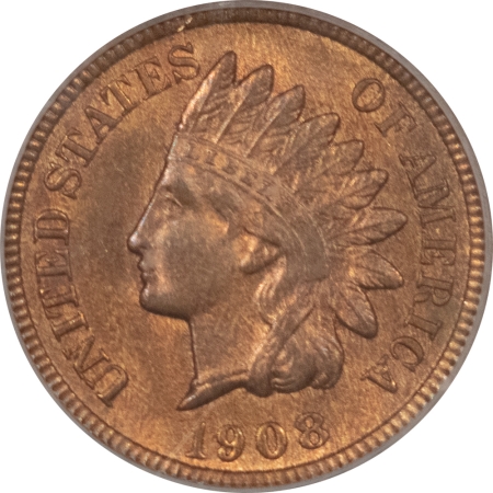 CAC Approved Coins 1908-S INDIAN CENT – PCGS MS-65 RB, GEM, PRISTINE & CAC APPROVED! KEY-DATE!