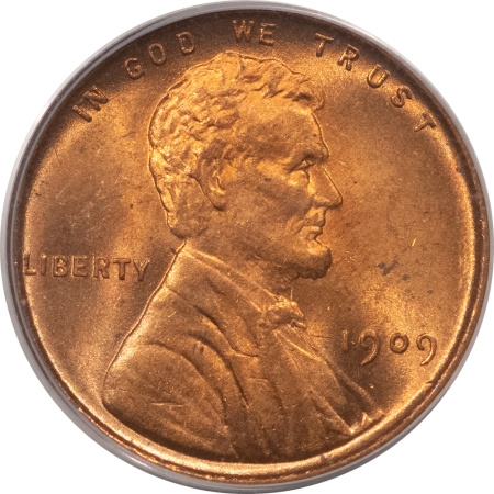 Lincoln Cents (Wheat) 1909 VDB LINCOLN CENT – PCGS MS-64 RD FLASHY RED!