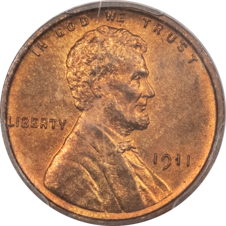 Lincoln Cents (Wheat) 1911 PROOF LINCOLN CENT PCGS PR-64 RB, CAC APPROVED PREMIUM QUALITY!