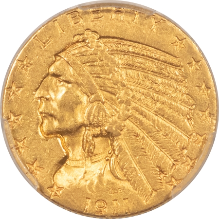 $5 1911 $5 INDIAN GOLD – PCGS AU-58, CAC APPROVED!