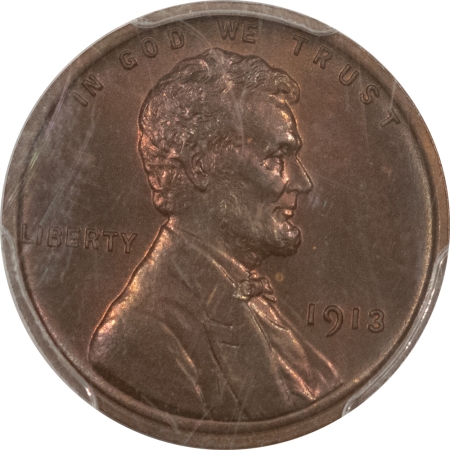 Lincoln Cents (Wheat) 1913 MATTE PROOF LINCOLN CENT PCGS PR-66 BN, PRETTY UNDERLYING COLOR, TOUGH!