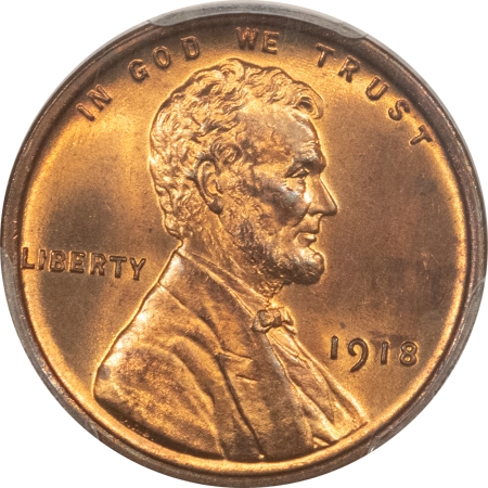 Lincoln Cents (Wheat) 1918 LINCOLN CENT PCGS MS-64 RD