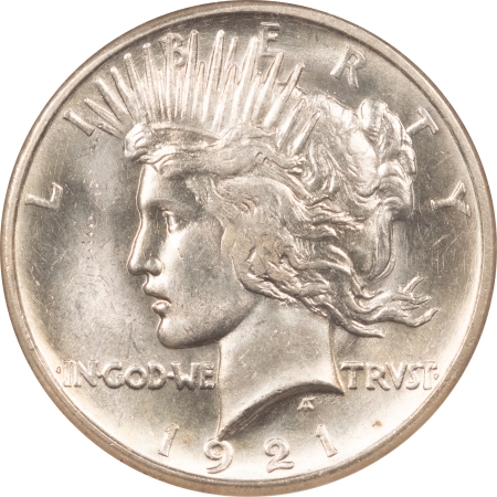 New Certified Coins 1921 PEACE DOLLAR – NGC MS-63, FLASHY WHITE & CHOICE!