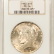 New Certified Coins 1921 PEACE DOLLAR – NGC MS-63, FLASHY WHITE & CHOICE!