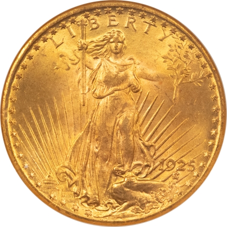 $20 1925 $20 ST GAUDENS GOLD – NGC MS-64, LUSTROUS & PQ!