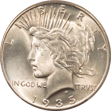 New Certified Coins 1935 PEACE DOLLAR – PCGS MS-64, FLASHY WHITE!