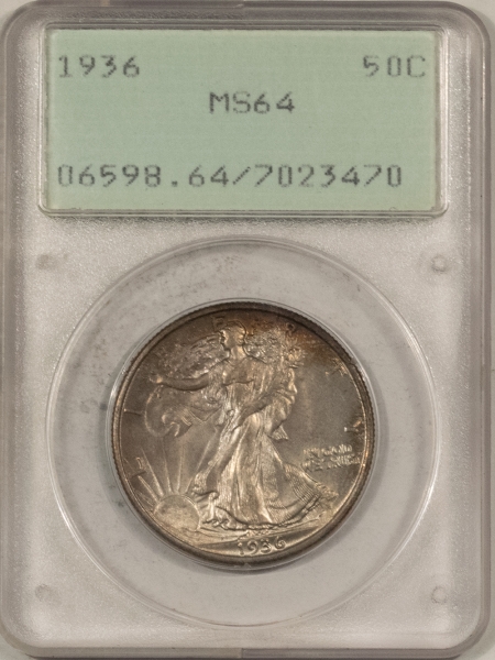 New Certified Coins 1936 WALKING LIBERTY HALF DOLLAR – PCGS MS-64, RATTLER! PREMIUM QUALITY!