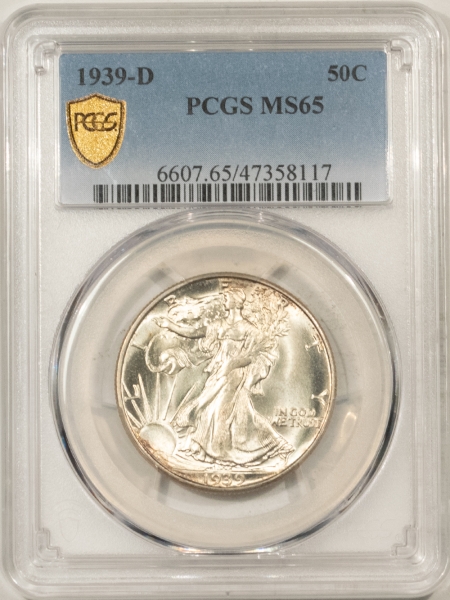 New Certified Coins 1939-D WALKING LIBERTY HALF DOLLAR – PCGS MS-65, FRESH, LUSTROUS & PQ!