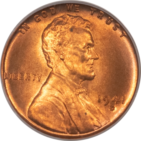 Lincoln Cents (Wheat) 1941-D LINCOLN CENT – PCGS MS-66 RD, PRETTY!