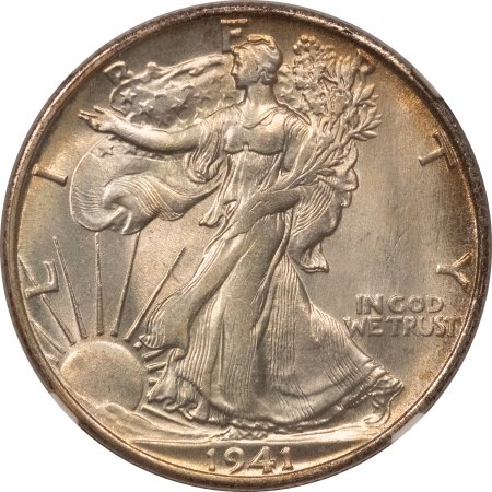 New Certified Coins 1941-S WALKING LIBERTY HALF DOLLAR NGC MS-66, PRETTY & PREMIUM QUALITY!