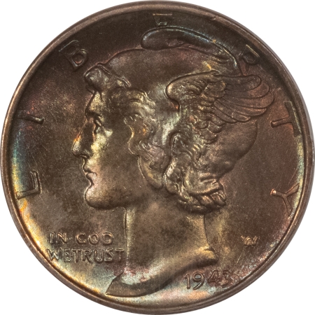 CAC Approved Coins 1943 MERCURY DIME – PCGS MS-65, VERY PRETTY! CAC APPROVED!