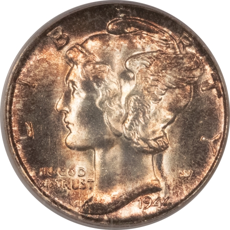 CAC Approved Coins 1944 MERCURY DIME – PCGS MS-66 FB, PRETTY, PREMIUM QUALITY+! CAC APPROVED!