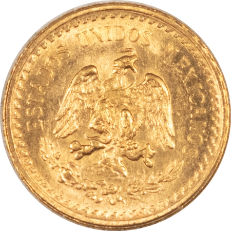 Bullion 1945 MEXICO 2.50 PESOS GOLD, .0603 OZ AGW – GEM UNCIRCULATED, KM-463