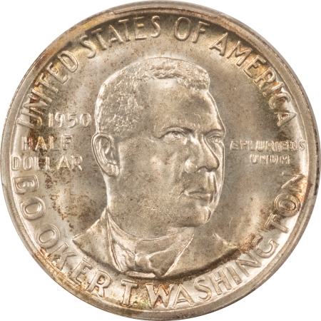 CAC Approved Coins 1950-S BOOKER T WASHINGTON COMMEM HALF DOLLAR – PCGS MS-67 CAC, SUPERB & PQ+!