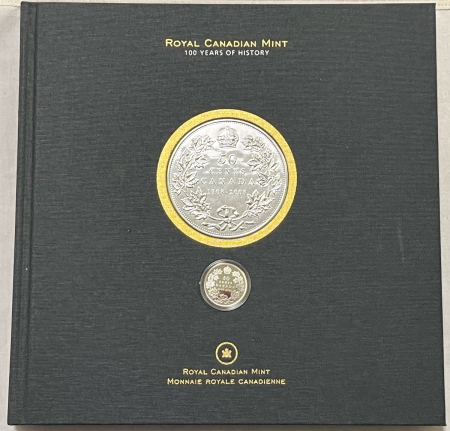 New Store Items 1998-2008 ROYAL CANADIAN MINT 100 YEARS OF HISTORY HARDBACK BOOK & 50C COIN RARE