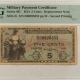 MPCs (Military Payment Certificates) MILITARY PAYMENT CERTIFICATE, SERIES 471, $5 FIRST PRINTING, S816-1, PMG CH F15!