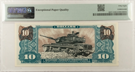 MPCs (Military Payment Certificates) MILITARY PAYMENT CERTIFICATE-SERIES 681, $10, FIRST PRINTING, PMG CH AU-58 EPQ