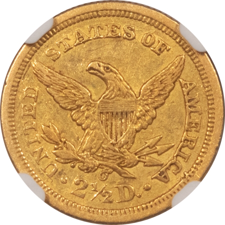 $2.50 1842-O $2.50 LIBERTY GOLD – NGC AU-55, TOUGH EARLY NEW ORLEANS GOLD!