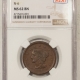 Coronet Head Large Cents 1852 CORONET HEAD LARGE CENT, N-7, R-1 – PCGS MS-63 BN, CHOICE!