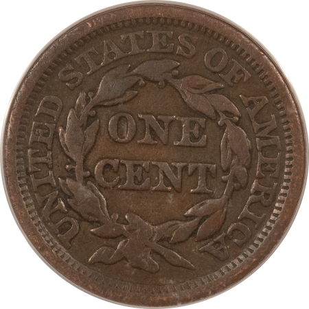 Coronet Head Large Cents 1857 CORONET HEAD LARGE CENT, SMALL DATE – ANACS VF-25