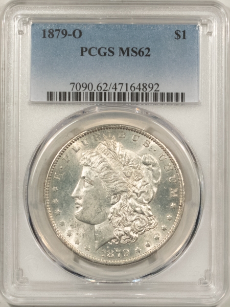 Morgan Dollars 1879-O MORGAN DOLLAR – PCGS MS-62, WHITE!