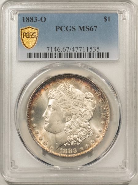 Morgan Dollars 1883-O MORGAN DOLLAR PCGS MS-67, BLAST WHITE & SUPERB!