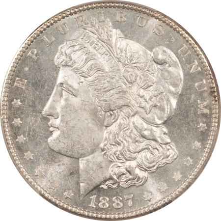 Morgan Dollars 1887 MORGAN DOLLAR – PCGS MS-64 PL, PROOFLIKE! GREAT MIRRORS!